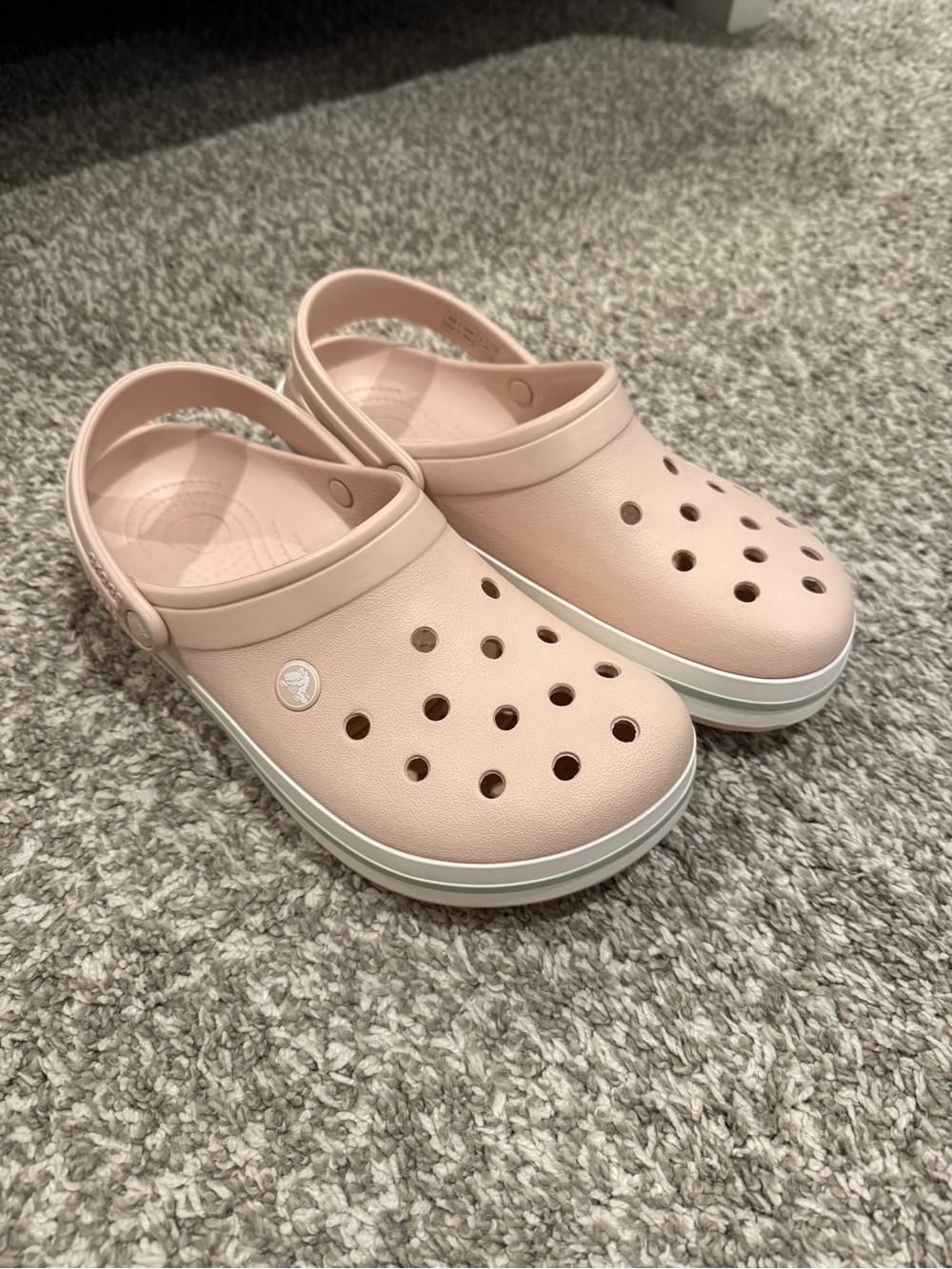 CROCS Classic Clog in Soft Pink with White Trim